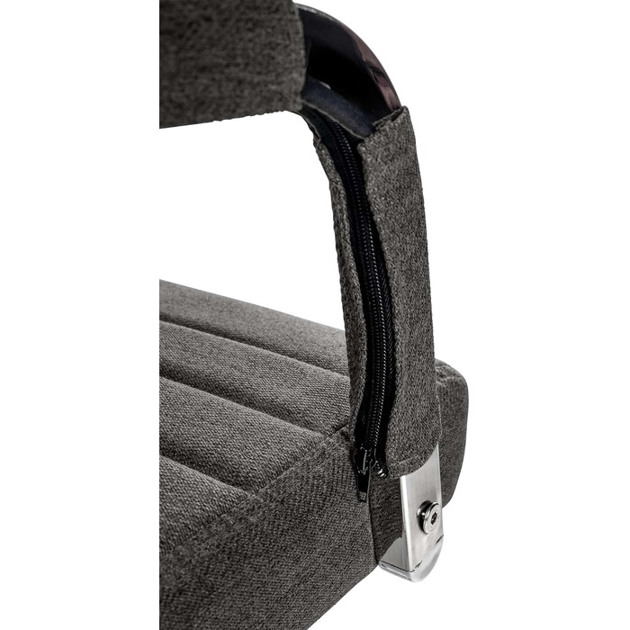 Ергономічне крісло для офісу CLP Amadora I, регульована висота, поворот на 360°, тканинне покриття, міцне, вантажопідйомність 120 кг, темно-сірий колір