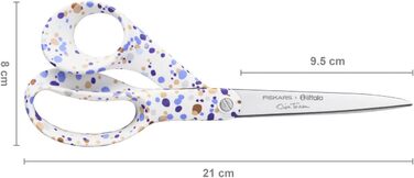 Дизайнерські універсальні ножиці Fiskars x Iittala для правші, 21 см, нержавіюча сталь, у синій подарунковій коробці