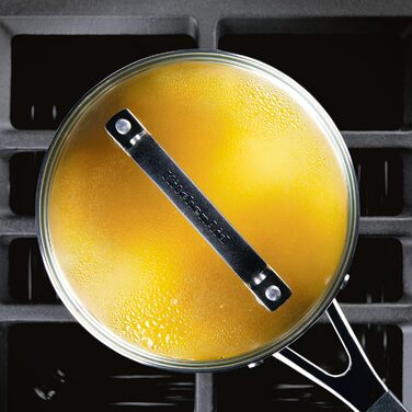 Набір кухонного посуду KitchenAid з нержавіючої сталі, 10 предметів, з полірованою поверхнею (каструля з ручкою 2 літри)