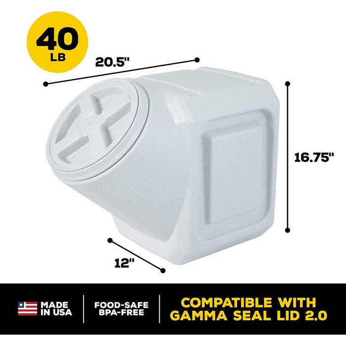 Контейнер для зберігання корму Gamma2 Vittles Vault Outback, 18 кг, герметичний, 1 шт.