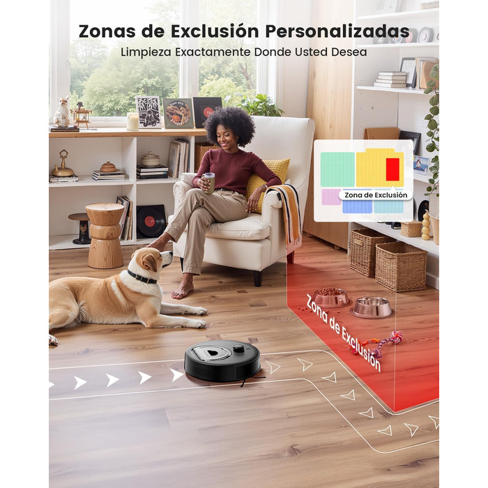 Робот-пилосос LEFANT M1 з функцією миття, 5500Pa, для твердих підлог та шерсті тварин, керування через додаток/Alexa, білий (M330 Pro)