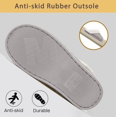 Тапочки домашні Donpapa для жінок та чоловіків, зимові, теплі, з м'якою устілкою з піною пам'яті, з імітацією овечої шкури, антиковзаючі, для дому та вулиці (40.5/42 EU, світло-сірі)