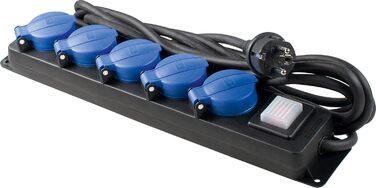 Розподільна коробка з вимикачем Schwabe, 5-fach, 4.5м, IP44, 16A, 230V, для зовнішнього використання