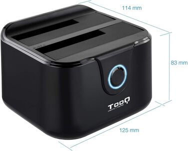 Док-станція TooQ TQDS-802B з двома SATA роз'ємами для 2.5/3.5
