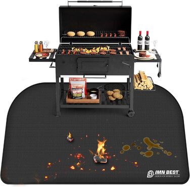 Стійка до вогню килимок для гриля, складана захисна підстилка для BBQ, силіконовий килимок з скловолокна, водонепроникний, 150x100 см