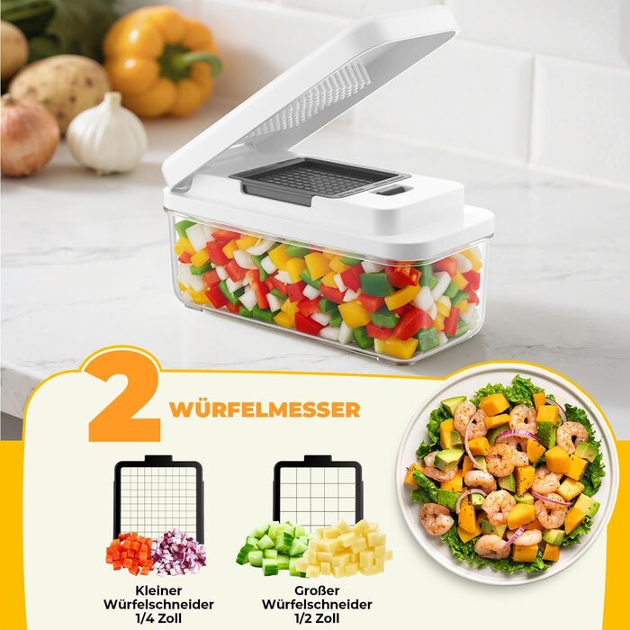 Набір для нарізки овочів 6 в 1: спіралі, кубики, слайси. Набір для нарізки овочів, фруктів та зелені