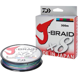 Плетена рибальська волосінь Daiwa J-Braid 8, 300 м, мультиколір