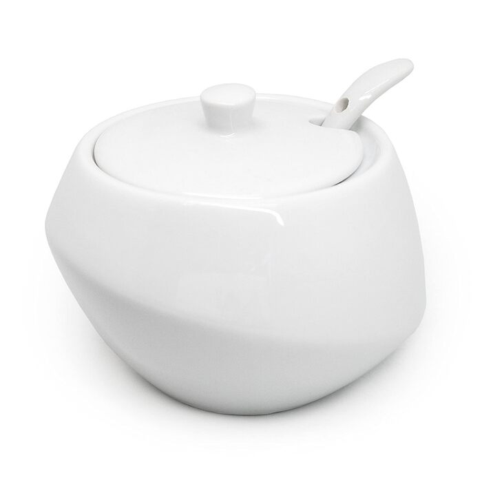 Цукорниця NERTHUS FIH 557 з порцеляни, кольорова, біла