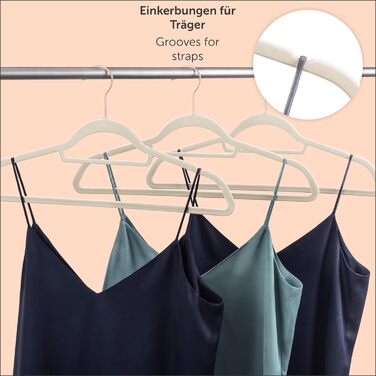 Blumtal Clothes Hangers, 50 Pieces - Velvet Clothes Hangers, 360° Rotatable and Load-Bearing - Space-Saving and Non-Slip Clothes Hangers - White Clothes Hangers with Velvet Covering - Velvet Hangers / Velvet Hangers - Shirt Hangers White