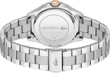 Жіночий годинник Lacoste Santorini з браслетом з нержавіючої сталі (срібло, карнація, чорне IP-покриття) - аналоговий кварцовий