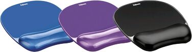 Підставка для зап'ястя Fellowes Crystals Gel з підкладкою для миші, фіолетова