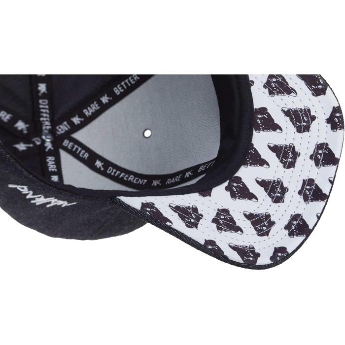 Кепка Nebelkind Snapback чорного кольору з деніму, унісекс, регульований розмір, стильна бейсболка в стилі streetwear