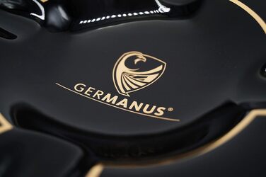 Преміум попільничка GERMANUS Malta XL чорна з золотом для сигар