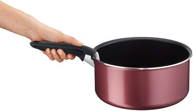 Набір посуду Tefal Ingenio Essential (20 предметів): каструлі, сковорідки, кришки та кухонне приладдя, червоний, для всіх типів плит (крім індукційних) та духовки