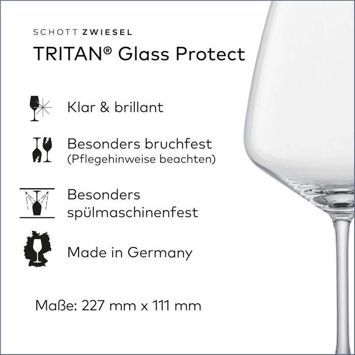 Бокали для червоного вина SCHOTT ZWIESEL Burgundy Tulip, набір 4 шт, бургундські келихи з тританової кришталю, для вина, вироблено в Німеччині, можна мити в посудомийній машині