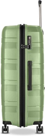 Чемодан REDOLZ Hartschalen Essentials 10: великий, XL, 76 см, з поліпропілену, 4 колеса, TSA, зелений металік