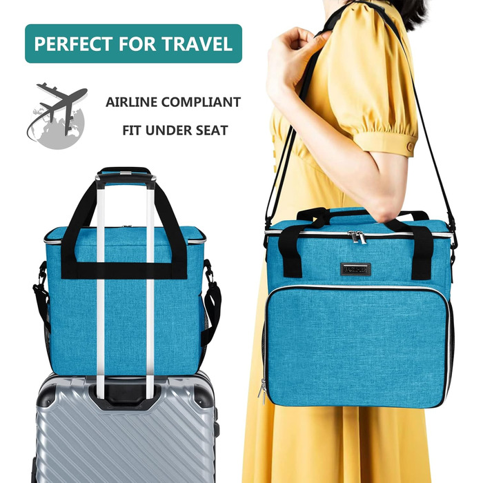 Сумка для собак Baglher, переноска для тварин, комплект для подорожей з кормом та мисками, блакитний M