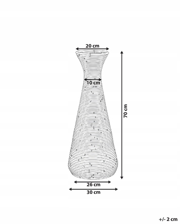Декоративна плетена ваза з ротанга в натуральному стилі, 70 см