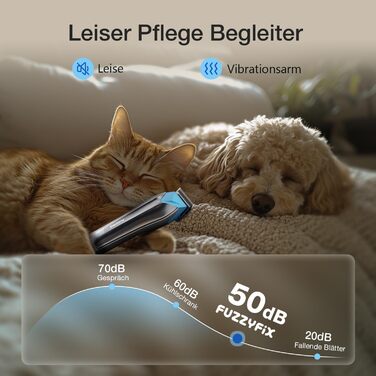 Професійна машинка для стрижки собак Leise, для густого та кучерявого хутра, срібна