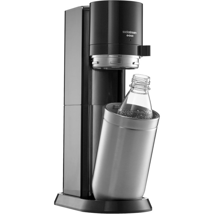 SodaStream E-DUO Titan – сифон для газування води з циліндром CO2 та 2 пляшками (1 скляна 1л, 1 пластикова 1л)