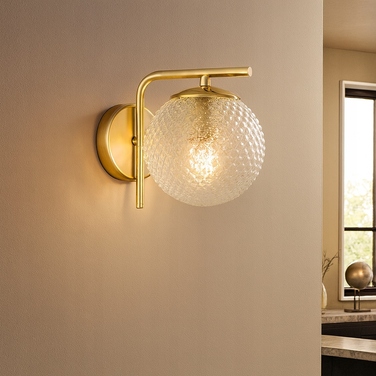 Настінний світильник Elko-Lighting, золотистий, жовте світло, E27, 60 Вт