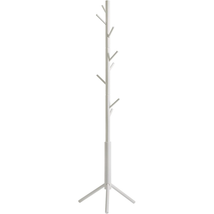 YMYNY Clothes Rack, For Clothing, Jackets, Hat, Wardrobe in Tree Shape, Clothes Rail With 8 Hooks, Bedroom, Hallway, Natural Colors HCR001N (White)