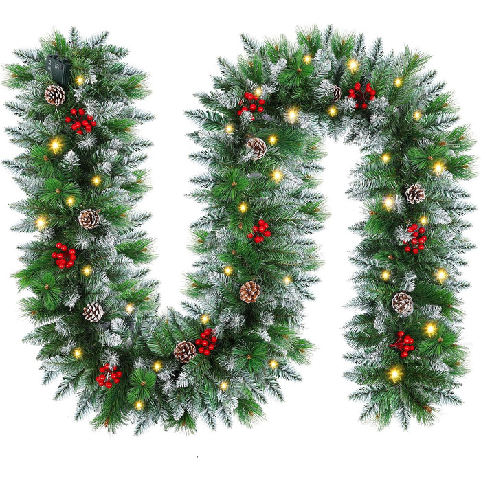 Гірлянда святкова новорічна LED, 2.7м, з 30 світлодіодами, на батарейках, для декорування дому