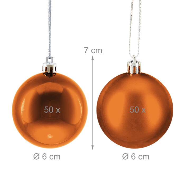 Relaxdays Set of 100 Christmas Baubles