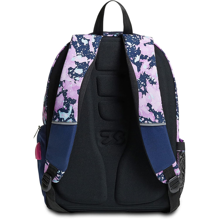 Рюкзак Seven Rucksack Advanced: для школи, університету та відпочинку. Об'ємний рюкзак для підлітків, дівчаток та хлопчиків з відділенням для ноутбука та кишенькою для пляшки. Кольори: рожевий, фіолетовий, темно-синій III