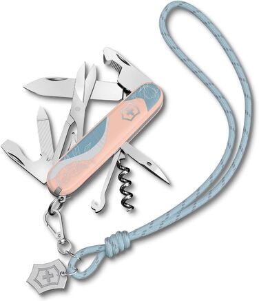 Мультитул Victorinox Companion, 16 функцій, Swiss Made, для жінок, подарункова коробка, стиль Paris (рожевий, блакитний)