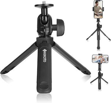 Штатив для камери GEEKOTO 77” з моноподом, 360° кульковою головкою, для DSLR, до 8кг, чорний (VT01)