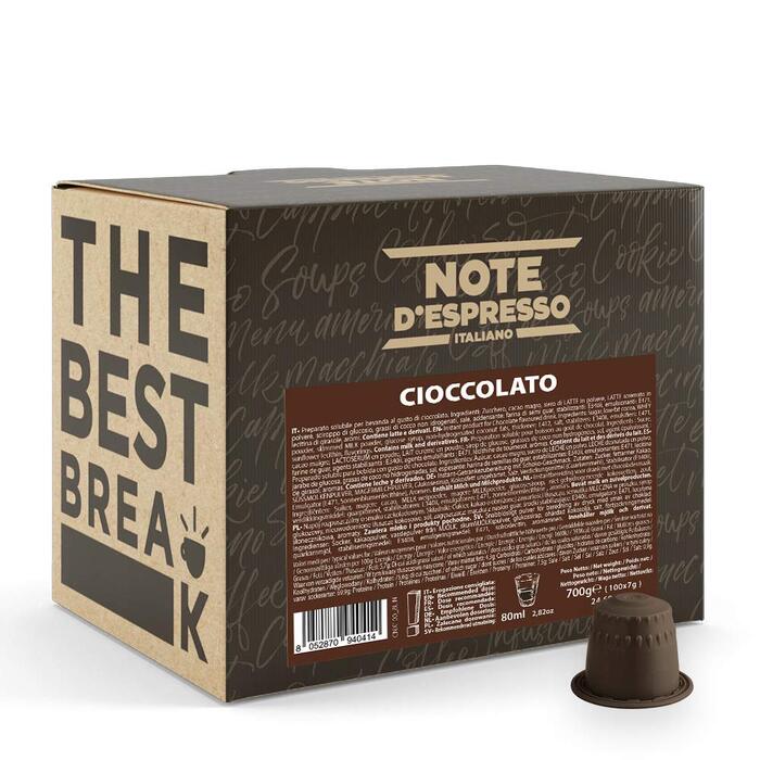 Капсули для кави Note D'Espresso зі смаком шоколаду, сумісні з Nespresso, 100 шт