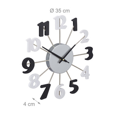 Relaxdays Wall Clock without Frame