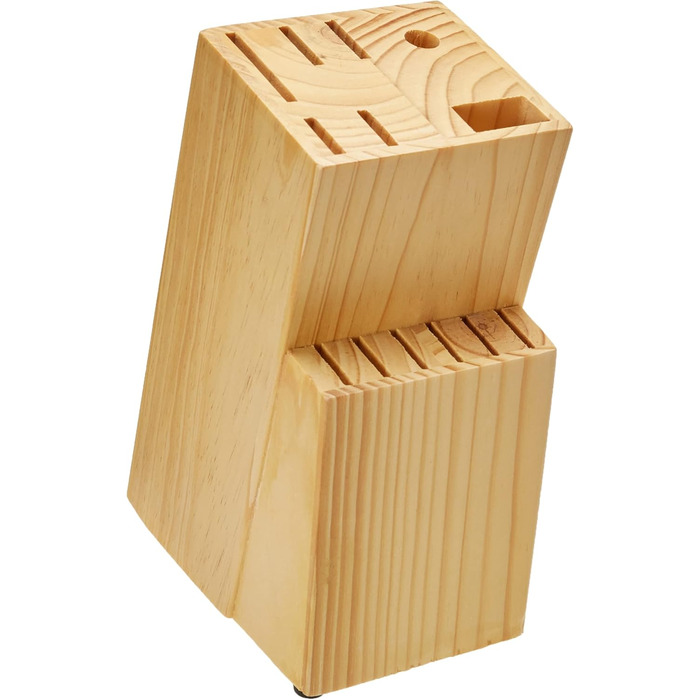 Amazon Basics Premium Knife Block Set - 9 Piece Black Kitchen Knife Set