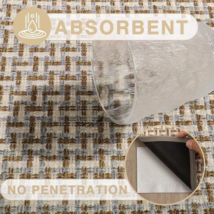 Придверний килимок LEKEEPGO протиковзкий вологопоглинаючий (сірий, 43x75 см) — універсальний килимок для входу, дому та вулиці, що миється