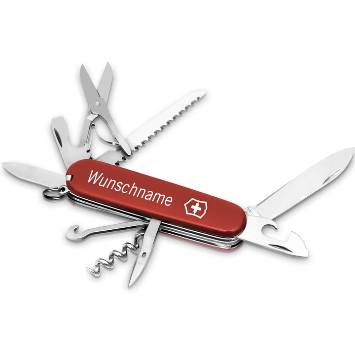 Швейцарський ніж Victorinox Huntsman з гравіюванням | Подарунок для чоловіків | Ювілей | 15 функцій