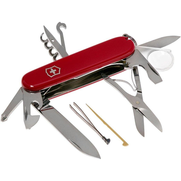 Мультитул Victorinox Explorer - Швейцарський ніж, 16 функцій, червоний