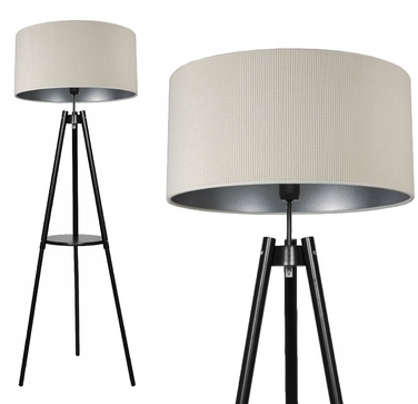 Підлоговий торшер Glimex LOFT E27 60 Вт, бежевий, коричневий, чорний