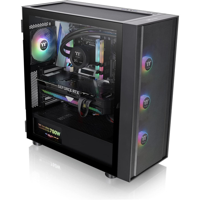 Корпус ПК Thermaltake TG RGB ATX з темперованим склом (H570 ARGB, чорний)