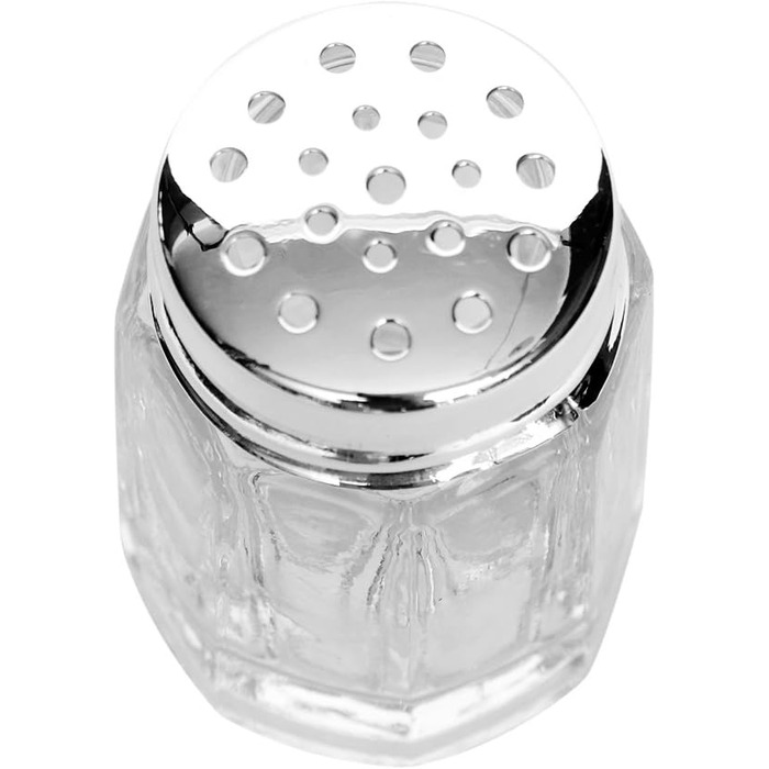Brillibum Design Mini Salt Shaker Crystal Glass Spice Shaker Square Small Glass Fine Silver Real Silver Salt Shaker Pepper Shaker Shaker Glass Salt and Pepper Shaker