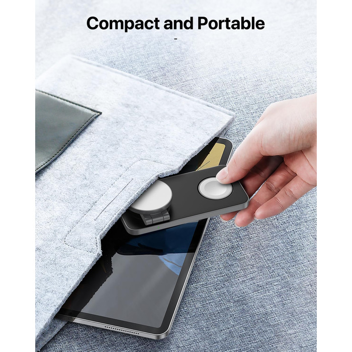 Бездротовий зарядний пристрій 3-в-1 MagSafe для iPhone, Apple Watch та AirPods Pro (Монохромний)