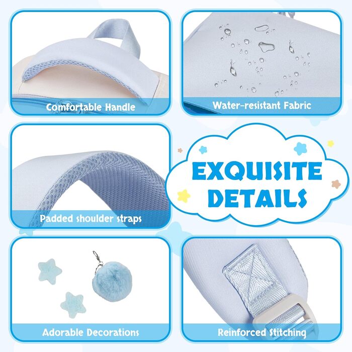 Шкільний рюкзак для дівчинки Lässig 3 в 1: рюкзак, ланчбокс, пенал. Підходить для 2-5 класів. Набір для підлітків та дітей. Колір: блакитний