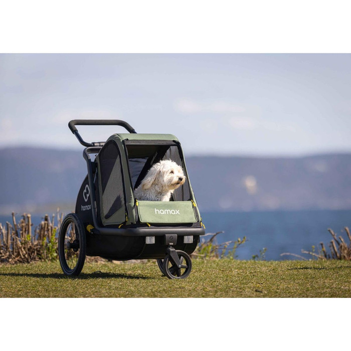 Hamax Puto Hundeanhänger (M, grün) - велосипедний причіп для собак, великий, зелений
