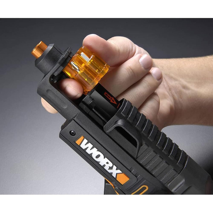 WORX WX121 акумуляторний ударний дриль-шуруповерт 12V – потужний безщітковий набір – 2-швидкісна коробка передач до 38Nm – легкий та компактний – холостий хід 0-450/0-1700 об/хв – з акумулятором, зарядним пристроєм та кейсом (з можливістю заміни патрона)