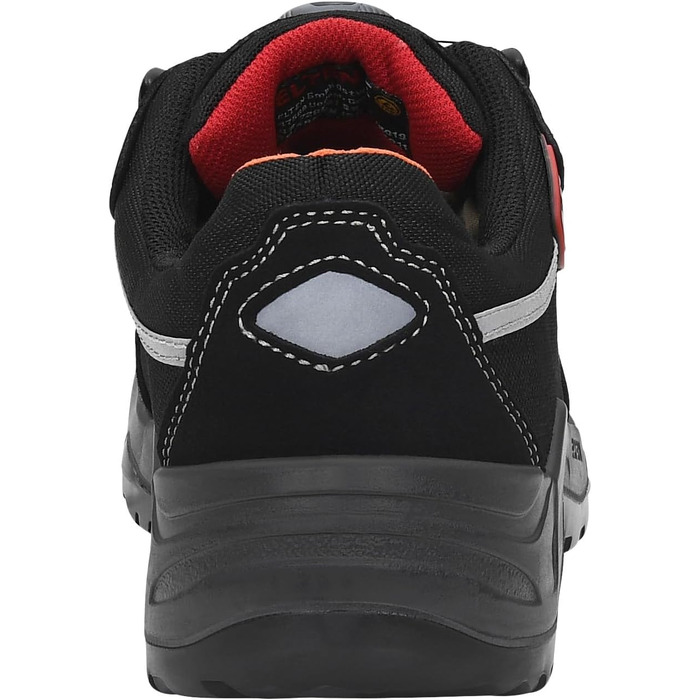 Робочі черевики ELTEN SENEX BOA ESD S3 для чоловіків, текстиль, алюмінієва захисна капа, легкі, спортивні, чорно-червоні, розмір 43