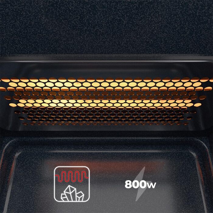 Мікрохвильова піч з грилем Cecotec Proclean 3110 Wave, 20 л, 700 Вт, біла з чорними дверцятами