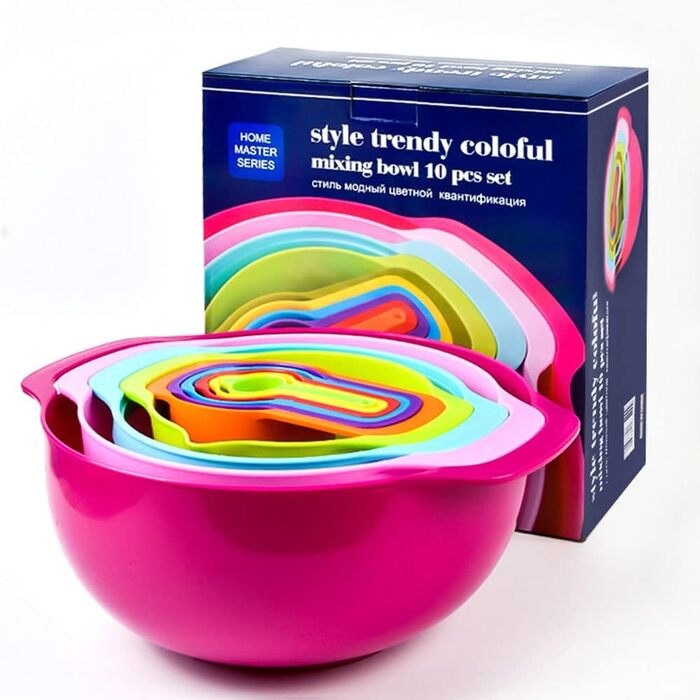 Sieb Salad Rainbow Bowl Cooking Kitchen Utensils Measuring Cup Measuring Spoon Measuring Bowl Baking 10 Piece/Set Kitchen Utensils