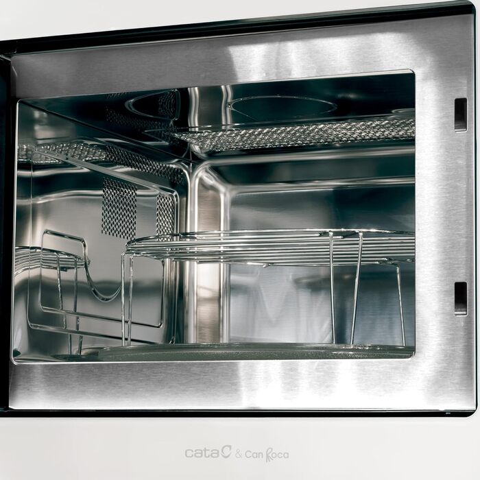 Вбудована мікрохвильова піч CATA MC 25 GTC WH Inox, 25л, 8 автоматичних меню, гриль 1000W, таймер, ширина 60 см