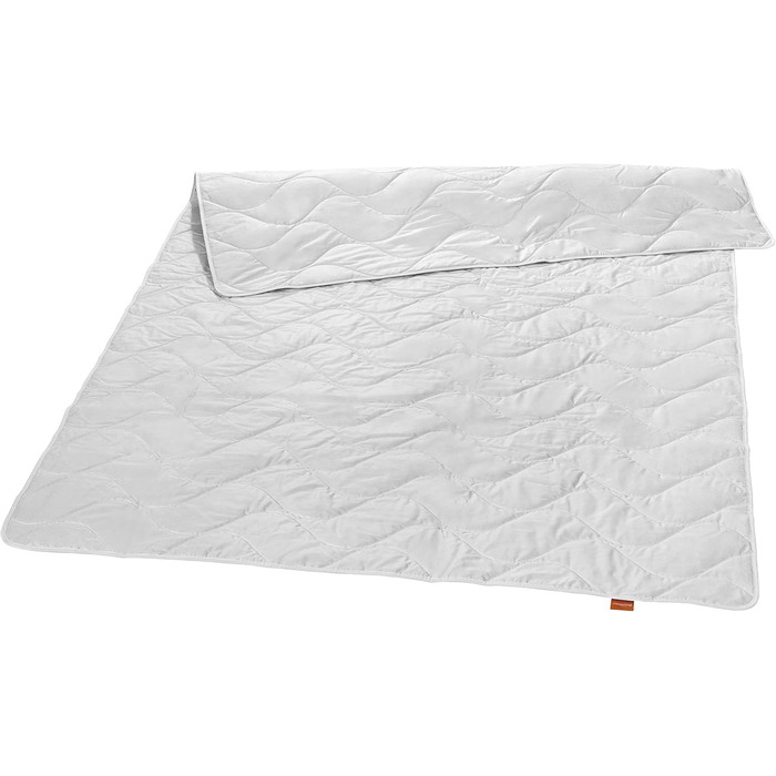 sleepling 194449 Nature Duvet Cover, Wild Silk Duvet Cover, Summer Duvet Cover, Silk Duvet Cover with 100% Wild Silk, 100% Cotton Cover, Made in Germany, Ökotex certified, washable at 40 degrees, 100 x 135 cm, white