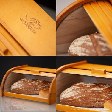 Brotbox FALKENBERGER з буку, 38x28x18 см, XL, традиційна, ручної роботи (Мед)